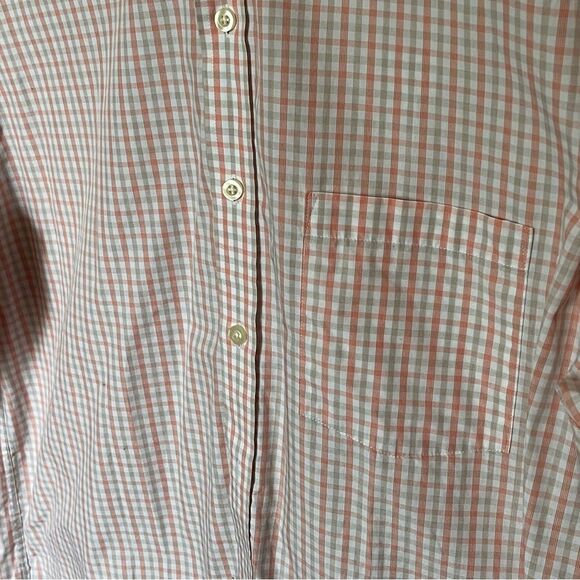 Michael Michael Kors 100% Cotton Pink & Gray Long Sleeve Button Shirt Size 16.5 - Picture 5 of 9